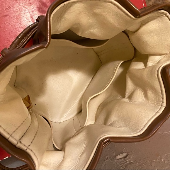 Vintage Mod Multi-color Patchwork Bucket Bag - Picture 6 of 15